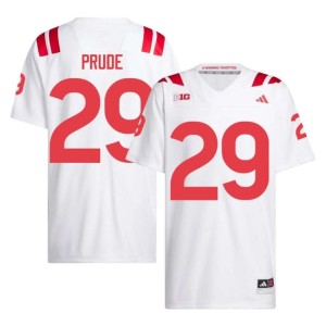 University of Nebraska College Football White #29 Men University Braylen Prude Jersey 151329-500