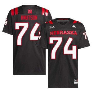 Nebraska Black #74 Mens 2026 Brock Knutson College Football Jersey 879732-759