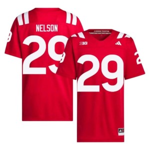 NU Huskers #29 Replica Carter Nelson Scarlet Mens College Football Jersey 769907-742