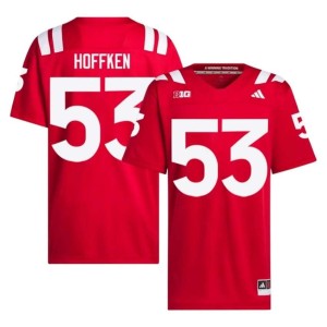 Nebraska Cornhuskers David Hoffken Men's Scarlet College Football #53 Player Jerseys 344580-579