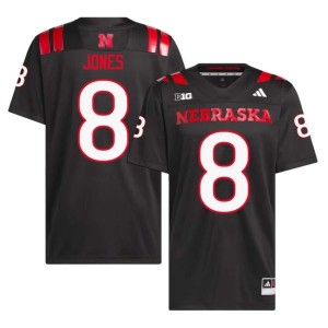 Huskers NCAA #8 Donovan Jones Black College Football Men's Jersey 901483-534