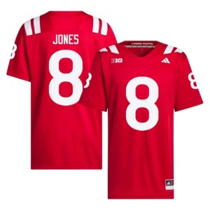 University of Nebraska #8 2026-27 Donovan Jones Scarlet Mens College Football Jersey 510671-167