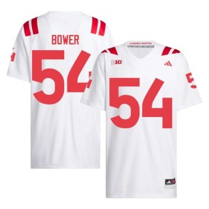 Nebraska #54 2026-27 Jacob Bower Mens College Football White Jersey 817200-498