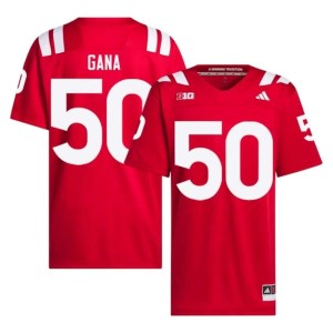 Nebraska Kyson Gana Scarlet University #50 College Football Mens Jersey 966013-716