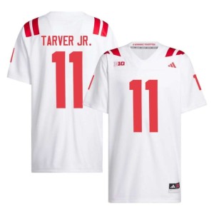University of Nebraska Men's White Game Larry Tarver Jr. College Football #11 Jerseys 617028-921