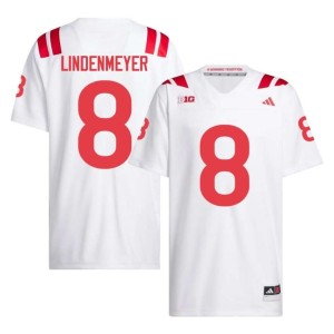 NU Cornhuskers College Football Alumni White Men Luke Lindenmeyer #8 Jersey 605640-491