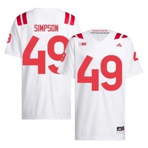 The Big Red Malcolm Simpson White University Mens College Football #49 Jersey 249749-105