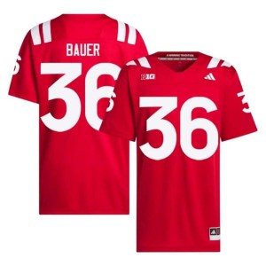 Big Red Replica #36 Scarlet College Football Men's Rowdy Bauer Jersey 617627-641