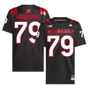 Big Red #79 Shawn Hammerbeck College Football Black Men's Replica Jerseys 446115-247