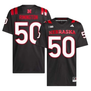 NU Cornhuskers College Football #50 Black High School Men's Dave Rimington Jerseys 317016-897