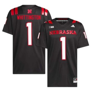 NU Cornhuskers #1 College Football Embroidery Black Men Jahsear Whittington Jersey 419188-769