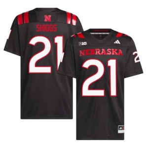 Nebraska Cornhuskers Jasin Shiggs University Men College Football Black #21 Jersey 113934-672