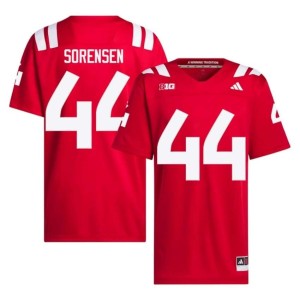 Huskers College Football Men's #44 Scarlet Luke Sorensen Embroidery Jersey 907875-783