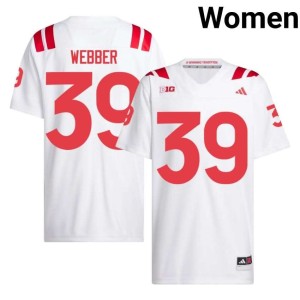 Huskers Women's College Football #39 White Bryson Webber Game Jersey 408572-432