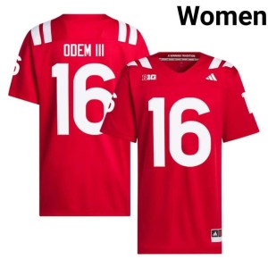NU Huskers Danny Odem III #16 Womens College Football Scarlet 2026-27 Jersey 359581-991