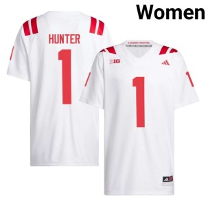 Nebraska Cornhuskers White Alumni College Football #1 Nyziah Hunter Womens Jerseys 584562-525