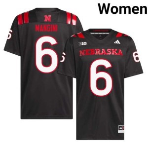 NU Cornhuskers College Football Black #6 Womens 2026-27 Roman Mangini Jerseys 580338-455