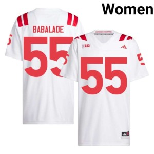 NU Cornhuskers Womens College Football #55 White Limited Tree Babalade Jersey 613878-914