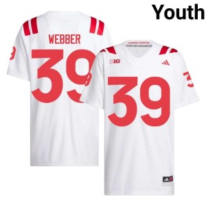 NU Huskers Youth College Football #39 White Game Bryson Webber Jerseys 296405-681