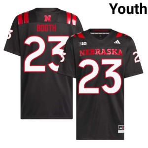 NU Game College Football Black Youth #23 Conor Booth Jerseys 121714-757