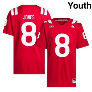 NU Huskers Youth #8 Donovan Jones College Football Stitched Scarlet Jerseys 470433-917
