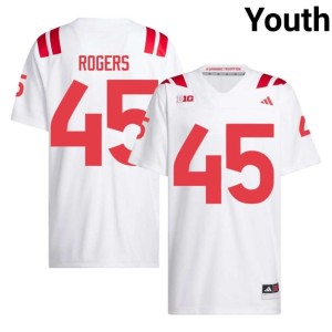 Nebraska Cornhuskers Dylan Rogers High School White #45 College Football Youth Jerseys 724539-942
