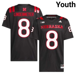 Nebraska Huskers Game Luke Lindenmeyer College Football #8 Youth Black Jerseys 622711-168