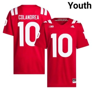 NU Cornhuskers University Scarlet #10 Anthony Colandrea College Football Youth Jerseys 783707-187