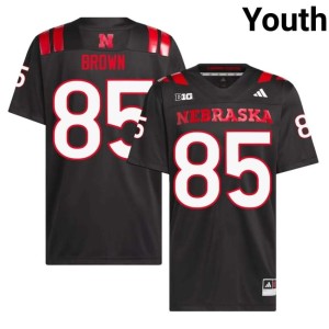 NU Cornhuskers Black College Football Jamari Brown Youth #85 Replica Jersey 711576-668