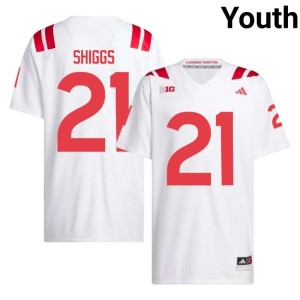 Cornhuskers College Football #21 White Jasin Shiggs Limited Youth Jerseys 967702-447