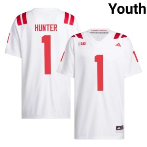 Nebraska Huskers White #1 Youth College Football Nyziah Hunter 2026-27 Jersey 979892-714