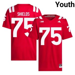 NU Will Shields Youth #75 College Football Scarlet Limited Jersey 807289-574